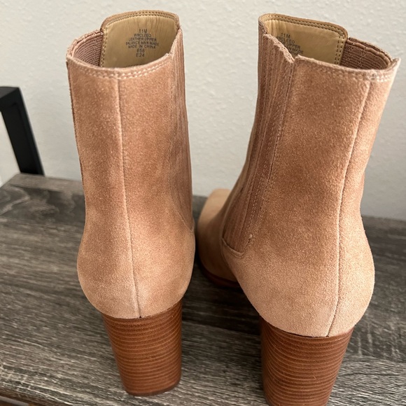 Nine West Beige Suede Ankle Booties - Picture 3 of 6